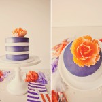 Purple and Orange 30th Birthday Candy Table
